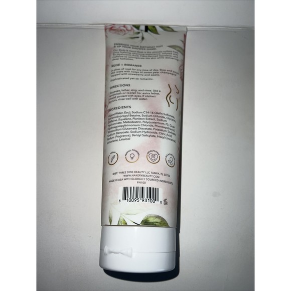Nakery Beauty Skin Restore Body + Hand Wash, Rosé + Romance 9.8 fl oz NEW - Picture 3 of 6